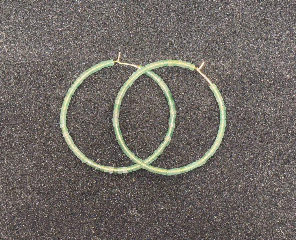 Green Aventurine Hoop Earrings – Earthy Vibes Only