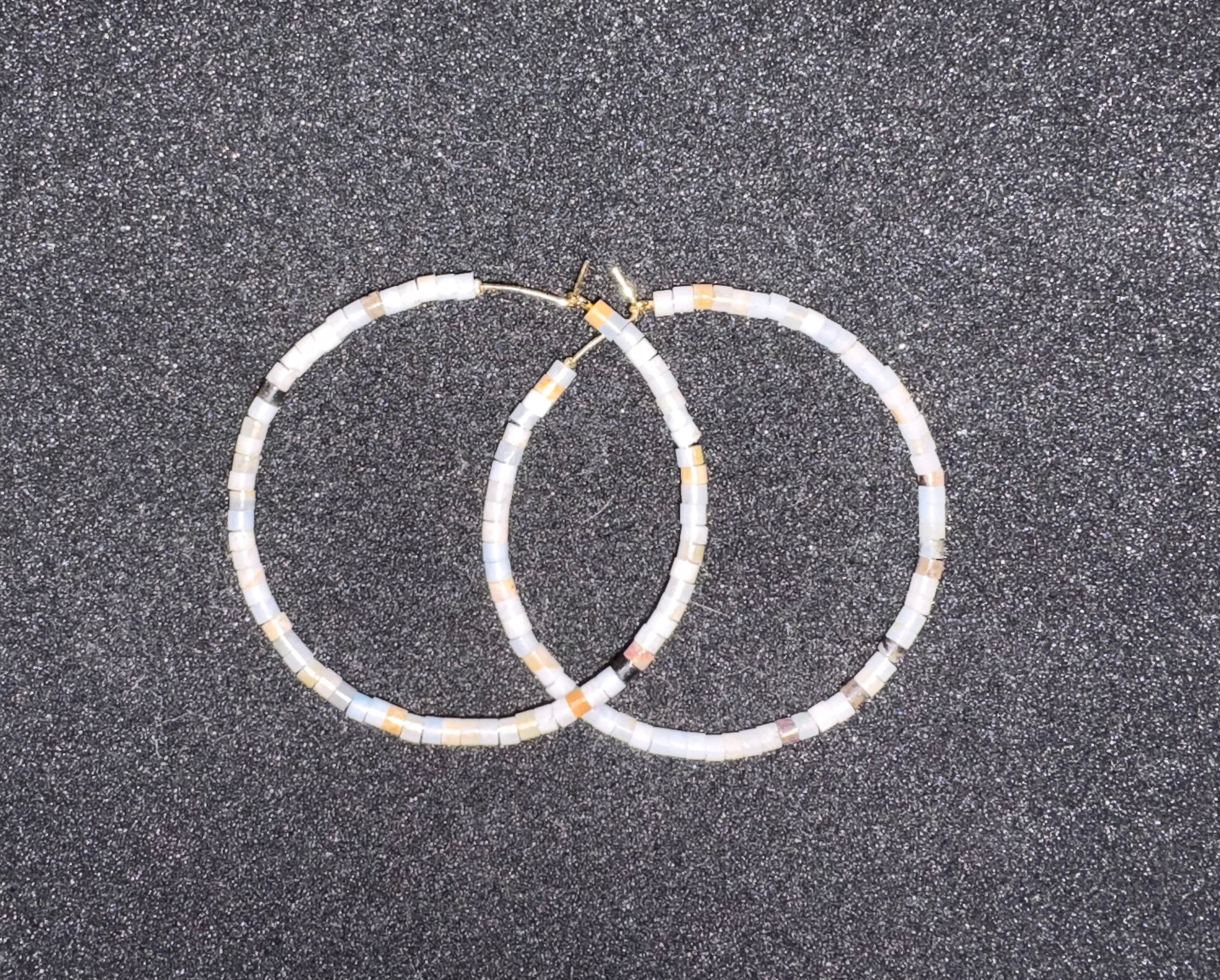 Polar Sand Hoop Earrings – Whispers of the Wind & Sea