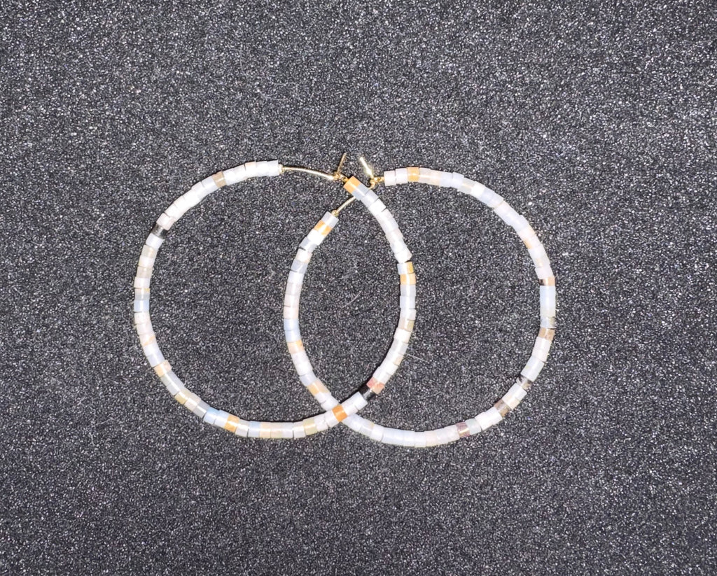 Polar Sand Hoop Earrings – Whispers of the Wind & Sea